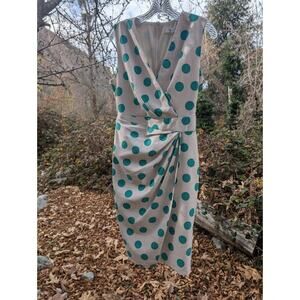 Serpil Bodycon green Polka dot dress size 38 US small